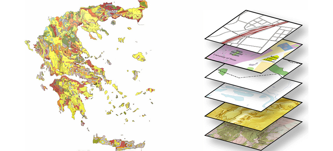 Γεωλογικός Χάρτης της Ελλάδας σε πολλά επίπεδα και συσχέτιση των δεδομένων